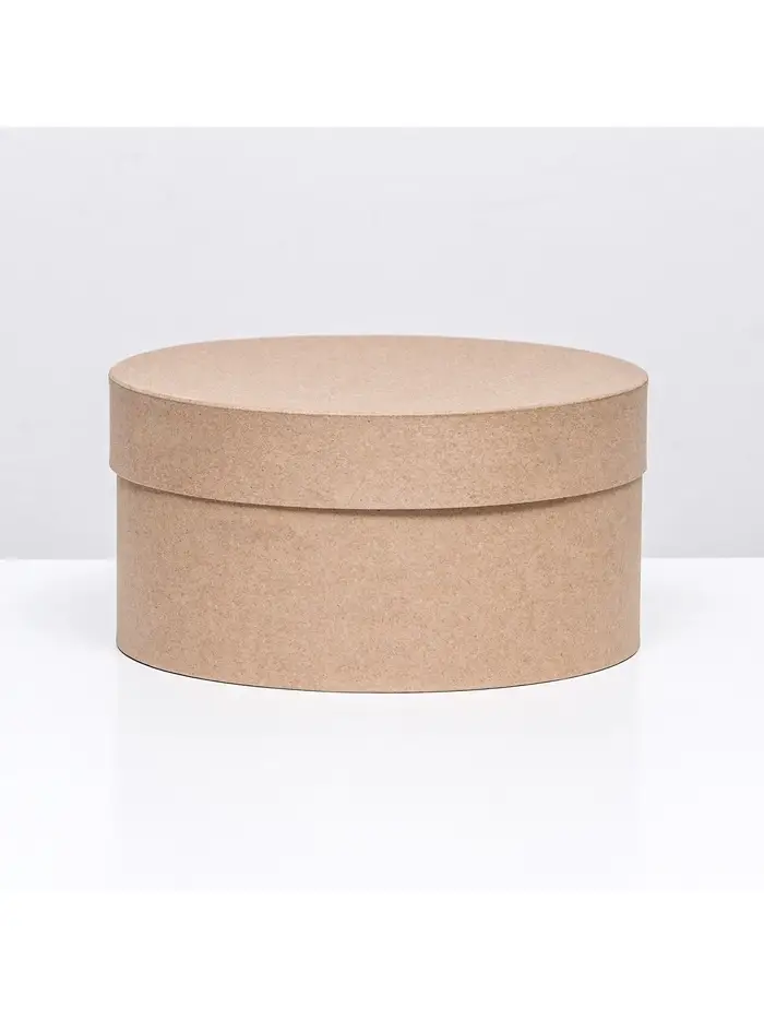 Коробка подарочная круглая, шляпная, крафт, 25&times;12 см