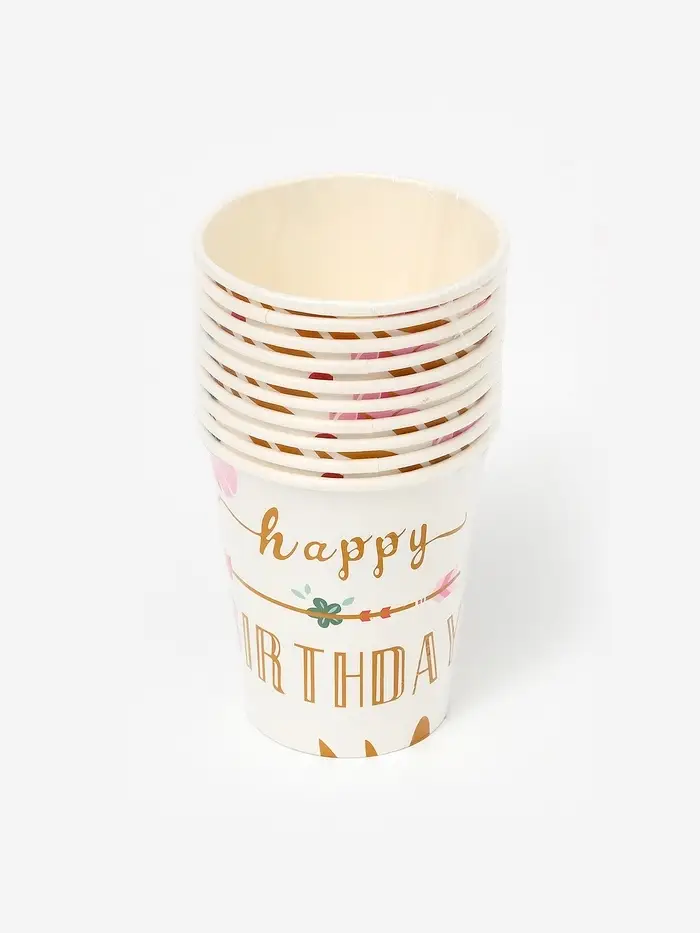 Стаканы одноразовые бумажные &laquo;Happy birthday&raquo;, 10 шт.