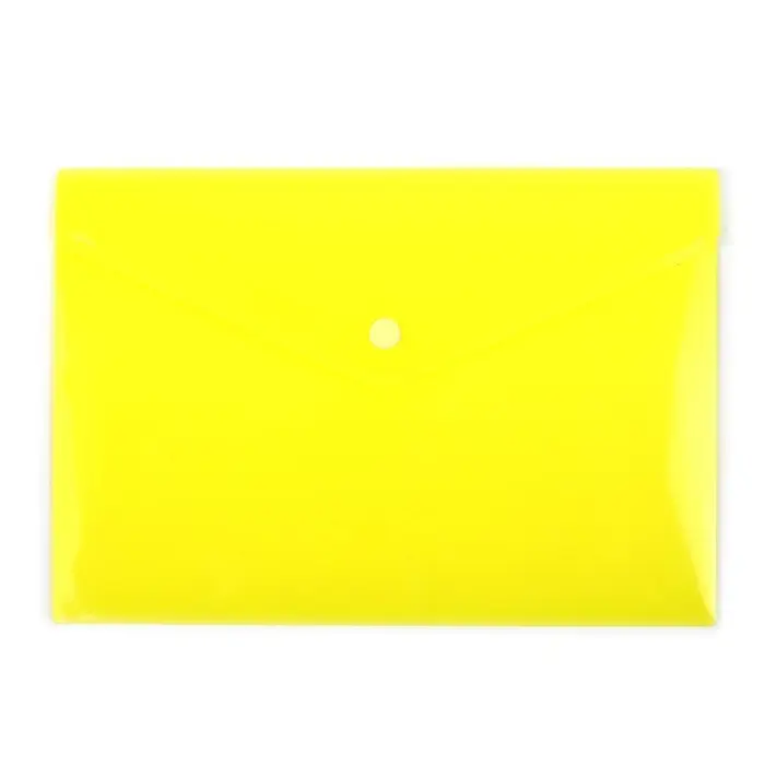 Папка-конверт на кнопке Calligrata, А5, 180 мкм, рифлёная, МИКС