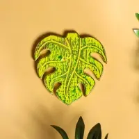 Панно &laquo;Лист&raquo;, 12&times;13&times;1 см, дерево, зелёное