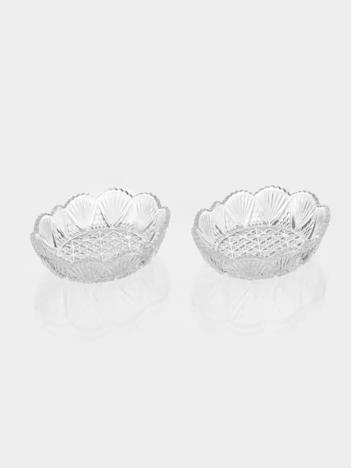 Набор салатников Carat-Royal, 250 мл, 2 шт., размер одного салатника 13&times;10 см, стекло, прозрачный