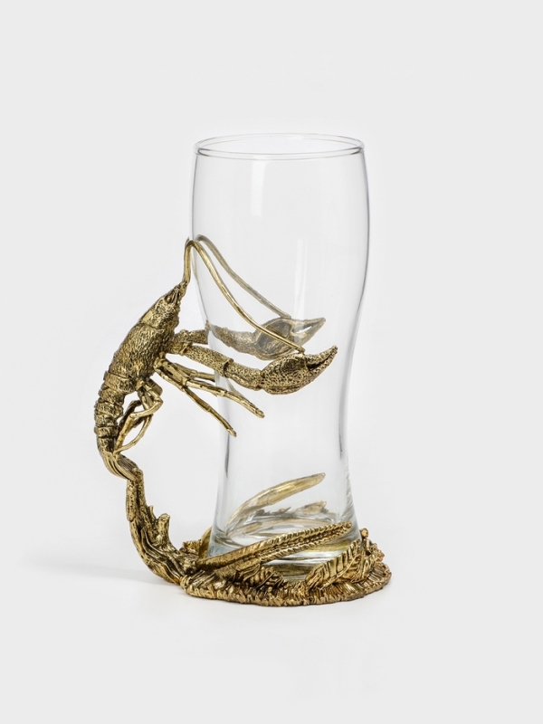 Бокал для пива Бокал для пива "Рак", золото