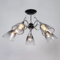 Светильник потолочный BayerLux &laquo;Марианна&raquo;, люстра 5хЕ27, 40 Вт, чёрный, 69&times;69&times;32.5 см