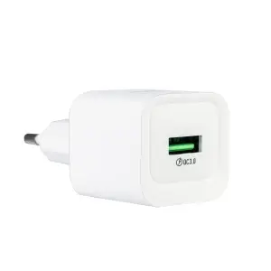 Переходник сетевого зарядного устройства C145A HOCO на USB QC3.0 18W белый
