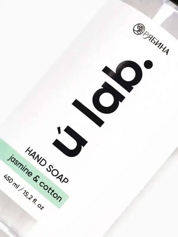 Мыло для рук жидкое, 450 мл, аромат хлопка и жасмина, ULAB