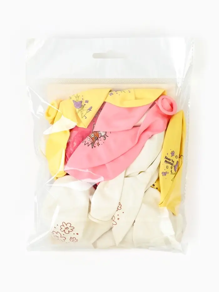 Воздушные шары латексные 12" "Три Кота, Принцессы" ассорти, пастель, набор 25 шт., МИКС