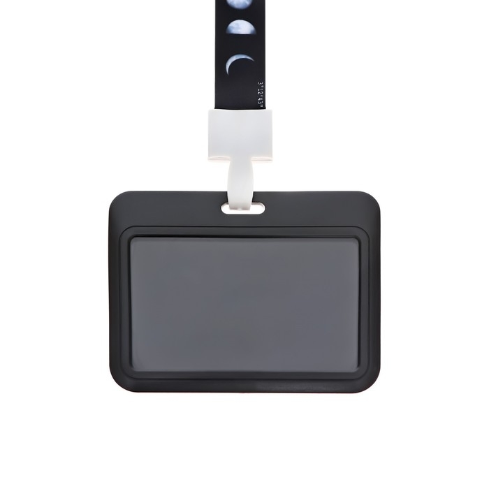 Бейдж горизонтальный, внешний, 100 х 80мм, внутренний 52 х 82мм, лента 42 см, Луна Бейдж горизонтальный, внешний, 100 х 80мм, внутренний 52 х 82мм, лента 42 см, Луна