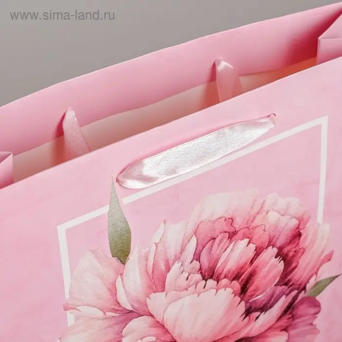 Пакет подарочный ламинированный, упаковка, &laquo;Пион&raquo;, S 12 х 15 х 5.5 см