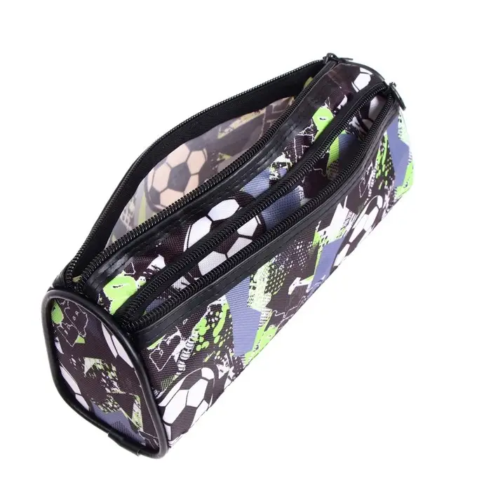 Пенал-тубус школьный Calligrata &laquo;Футбол&raquo;, на молнии, 2 отделения, МИКС