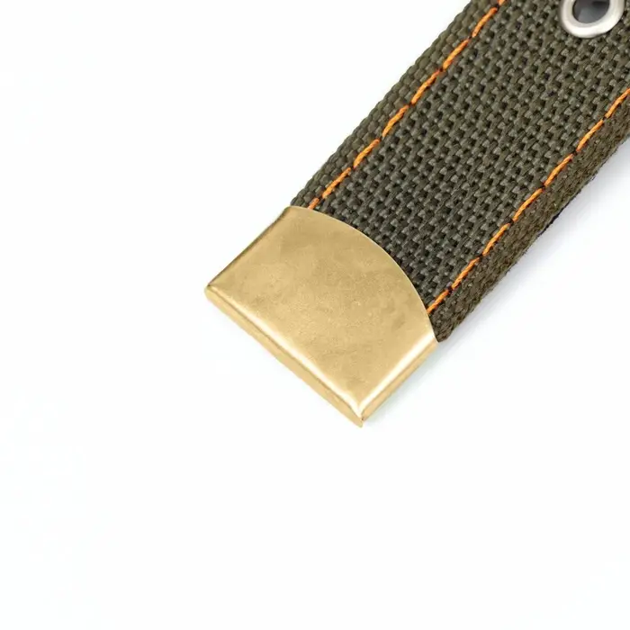 Ошейник брезентовый с подкладом, 72&times;3.5 см, ОШ 45-60 см, хаки