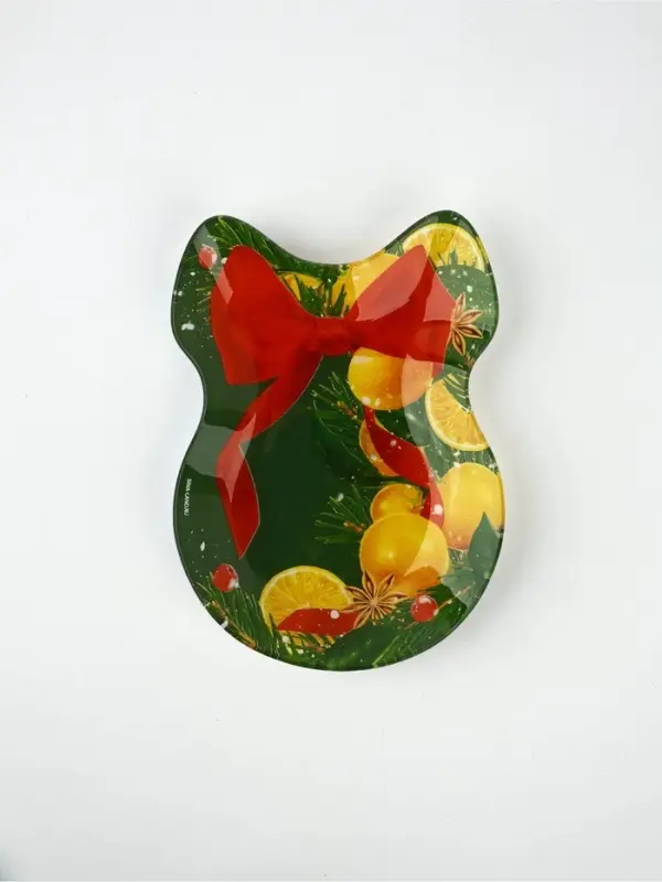 Блюдо новогоднее плоское &laquo;Апельсины&raquo;, 13.5&times;18 см