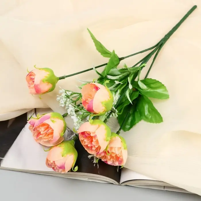 Букет искусственный &laquo;Объемные пионы&raquo;, 28 см, МИКС