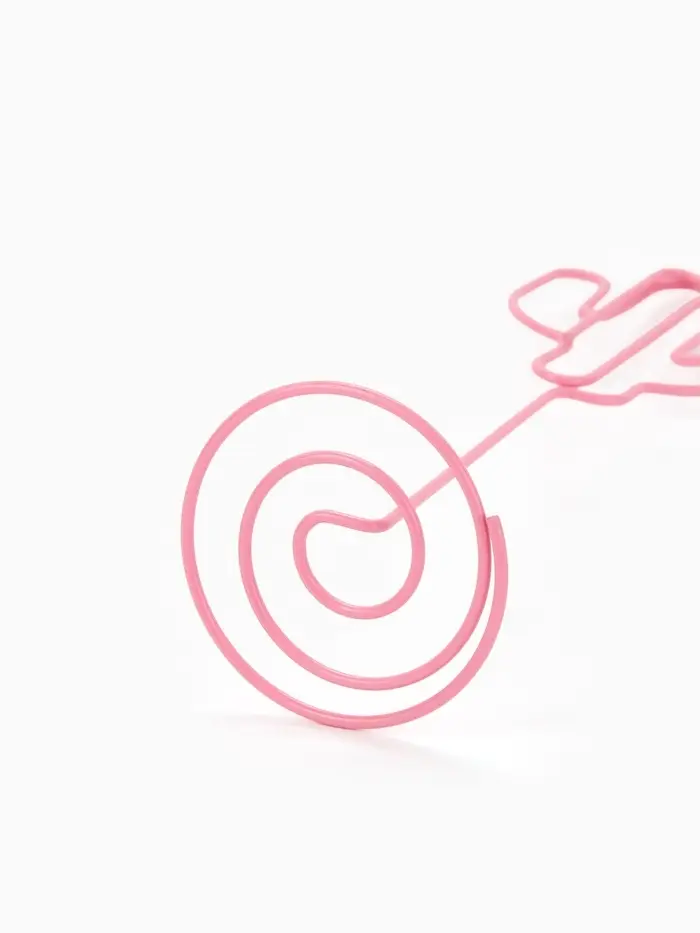 Подставка под ценник, фото «Кактус», с зажимом, 3.5×4×11 см, розовый