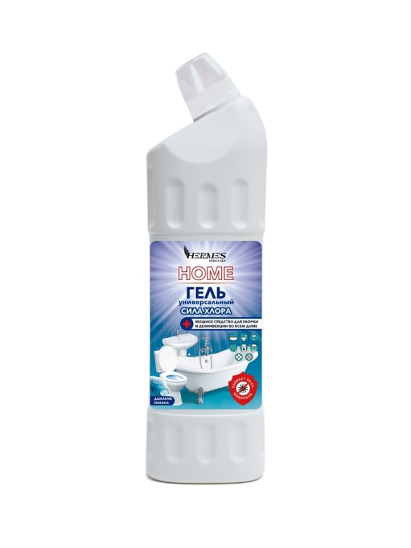 Универсальный гель «Сила Хлора» Hermes Industry HOME дыхание океана, 1000 мл Универсальный гель «Сила Хлора» Hermes Industry HOME дыхание океана, 1000 мл