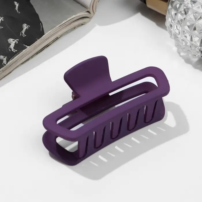 Крабик для волос «Матовый», прямой округление, 7.5 см, МИКС Крабик для волос «Матовый», прямой округление, 7.5 см, МИКС