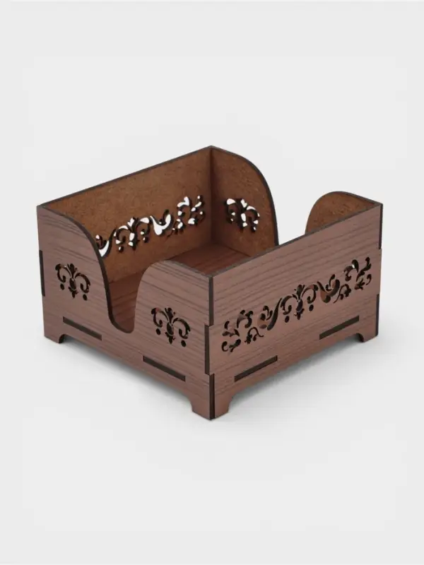 Салфетница деревянная Доляна &laquo;Орех&raquo;, 12.5&times;12.5 см, с салфетками, коричневая