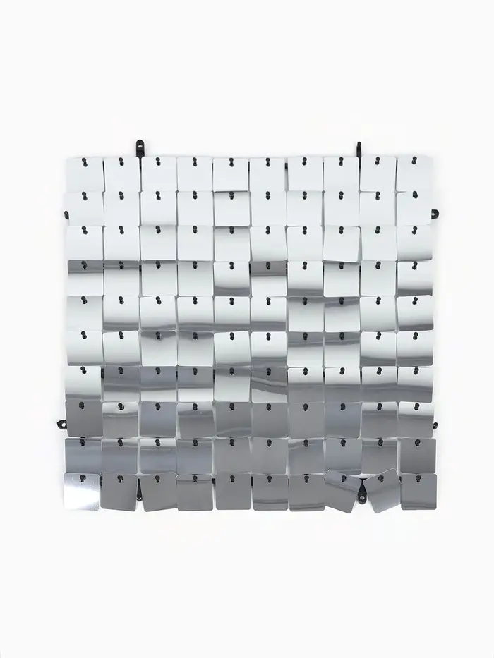 Панель с пайетками для фотозоны 30&times;30 см, серебристый