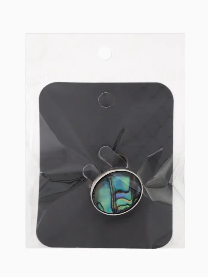 Кольцо из эпоксидной смолы &laquo;Галиотис&raquo;, круг, безразмерное