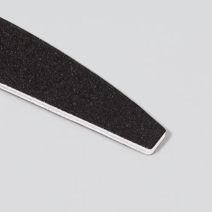 Пилка для ногтей, лодочка, 100/180 грит, 18 см, чёрная