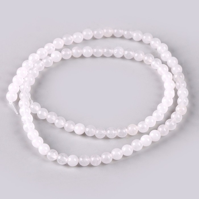 Бусины из натурального камня «Белый кварц» набор 90 шт., размер 1 шт. — 4 мм Бусины из натурального камня «Белый кварц» набор 90 шт., размер 1 шт. — 4 мм