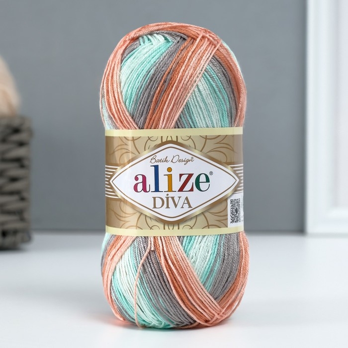 Пряжа  Пряжа "Diva Batik" 100% микрофибра 350м/100гр (5550)