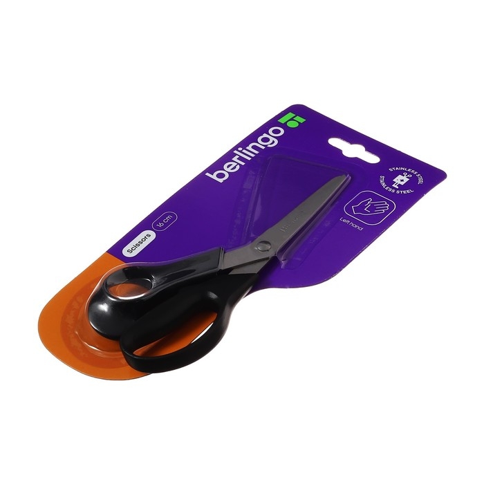 Ножницы 16см Berlingo Ножницы 16см Berlingo "Left Hand" для левшей эргономичные ручки, европодвес