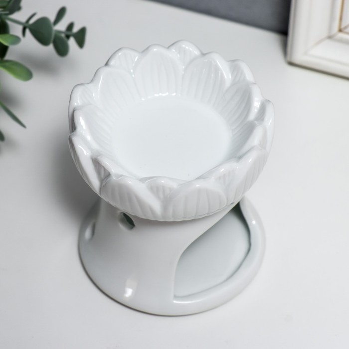 Аромалампа керамика Аромалампа керамика "Бутон белый" 9х9х9 см