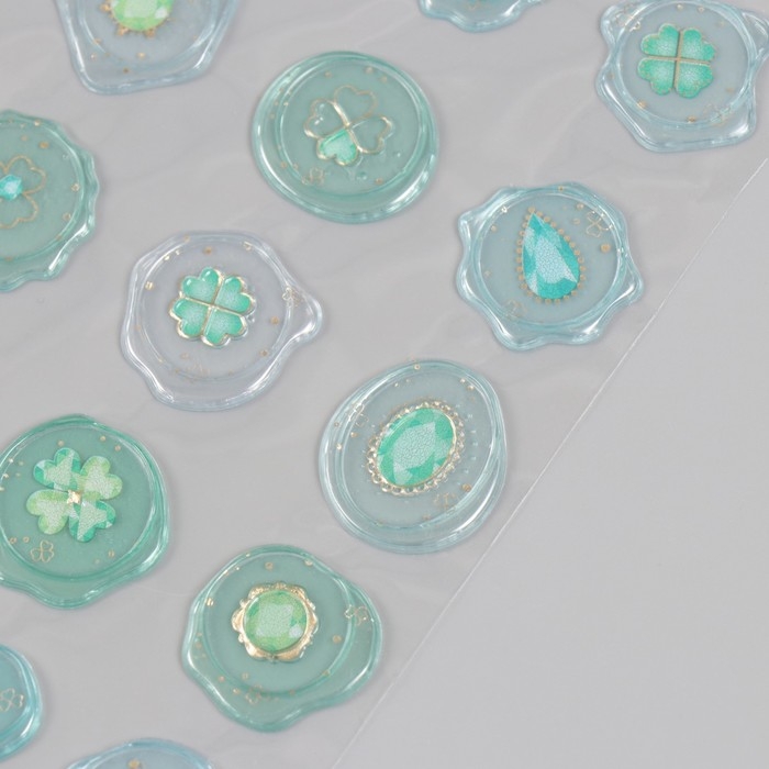 Наклейки для творчества пластик Наклейки для творчества пластик "Удачные богатства" 9,3х20,4 см