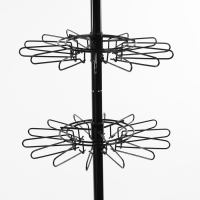 Вертушка, 5 ярусов по 14 крючков stop Lock. цвет чёрный, 40×40×178см