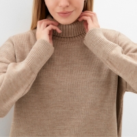Джемпер вязаный женский MINAKU: Knitwear collection цвет бежевый, р-р 42-44