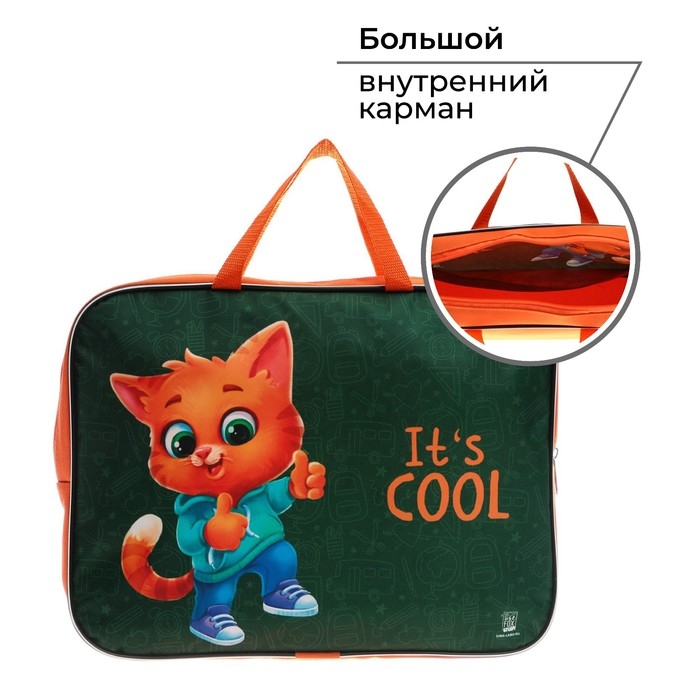 Папка для труда А4 на молнии текстиль 70мм 350 х 270 «1 сентября: Кот» Папка для труда А4 на молнии текстиль 70мм 350 х 270 «1 сентября: Кот»