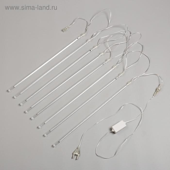 Гирлянда «Сосульки» 2.5 × 0.5 м, IP65, прозрачная нить, 288 LED, свечение тёплое белое с эффектом стекания, 12 В