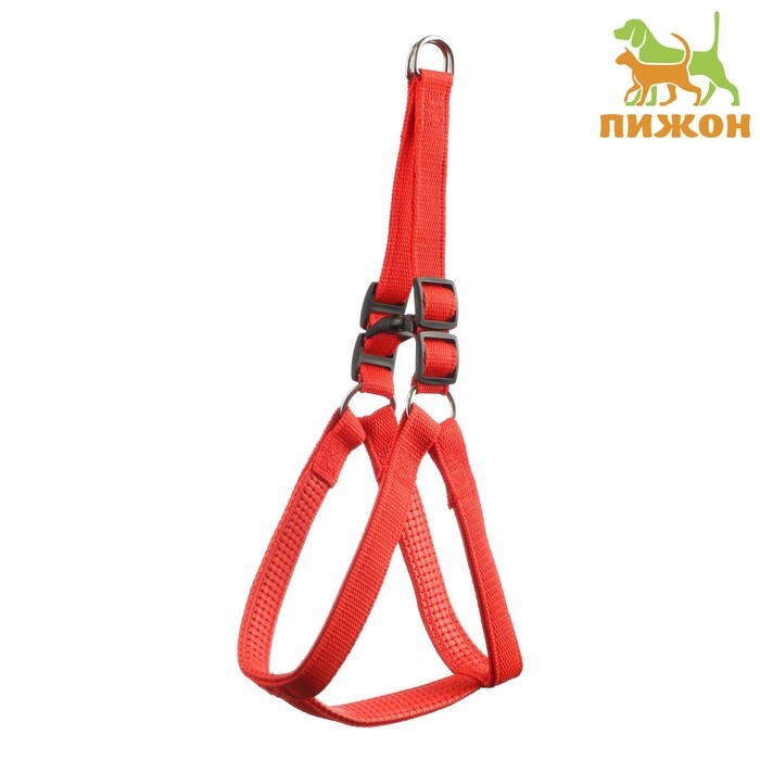 Шлейка Шлейка "Комфорт" комбинированная, 2 см, ОШ 40-60 см, ОГ 44-62 см, красная