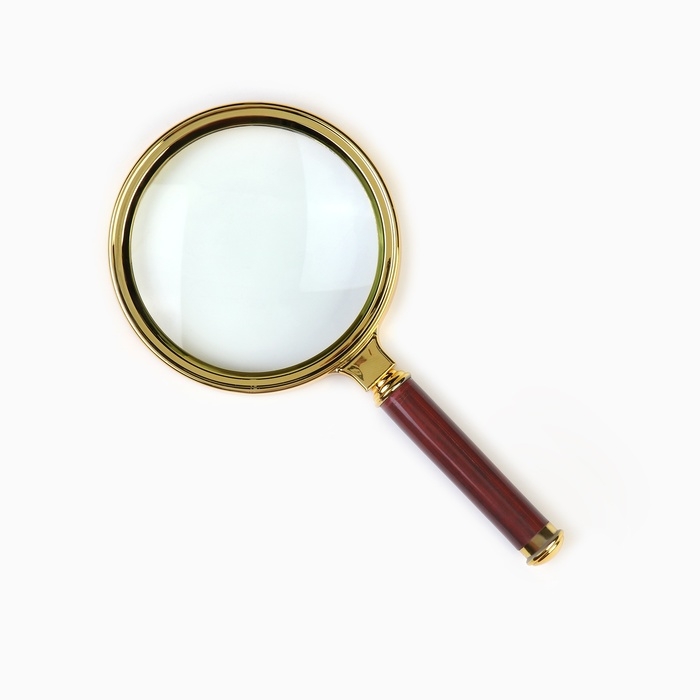 Лупа классическая в золотой оправе 6х, d=9см, Мастер К. Лупа классическая в золотой оправе 6х, d=9см, Мастер К.