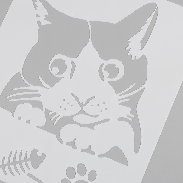 Трафарет пластик Трафарет пластик "Кот" 21х29,7 см