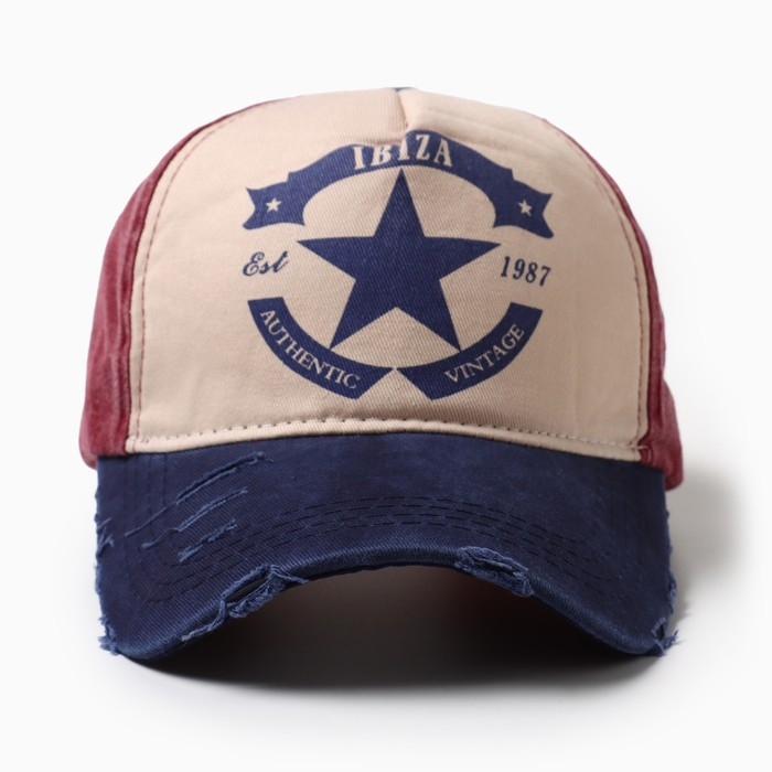 Кепка мужская MINAKU Кепка мужская MINAKU "IBIZA", цвет малиновый, размер 56-58