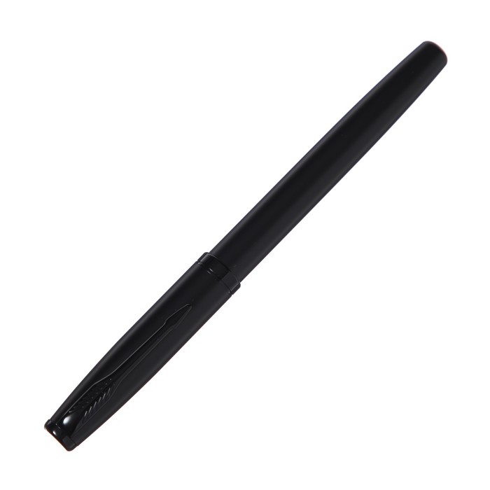 Ручка подарочная перьевая в кожзам футляре, корпус матовый черный Ручка подарочная перьевая в кожзам футляре, корпус матовый черный