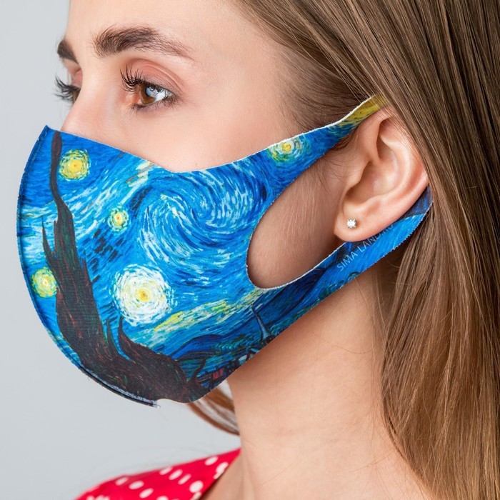 Маска из неопрена многоразовая,  Маска из неопрена многоразовая, "Звездная ночь"