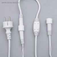 Гирлянда «Бахрома» 3 × 0.6 м, IP44, УМС, белая нить, 160 LED, свечение жёлтое, мерцание белым, 220 В