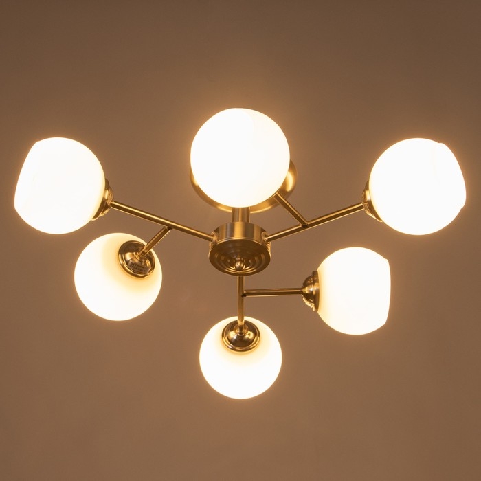 Люстра потолочная Виола 6х40Вт Е27 Хром 64x64x19 см Люстра потолочная Виола 6х40Вт Е27 Хром 64x64x19 см