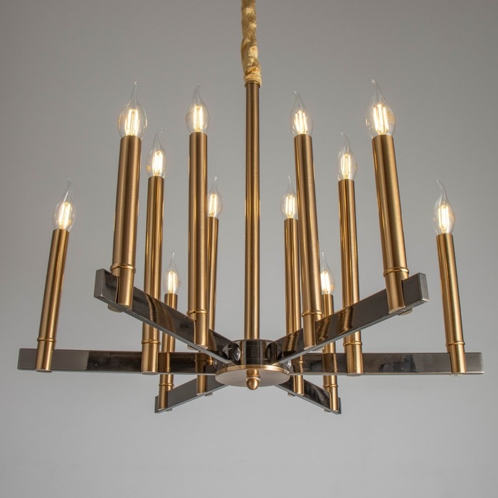Люстра Люстра "Барри" 12х40Вт Е14 латунь 65х65х50 см BayerLux