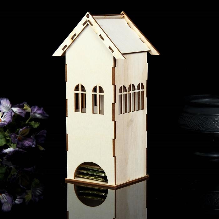 Заготовка для декупажа Заготовка для декупажа "Чайный домик с окошками" 8,5 х 8,5 х 23 см