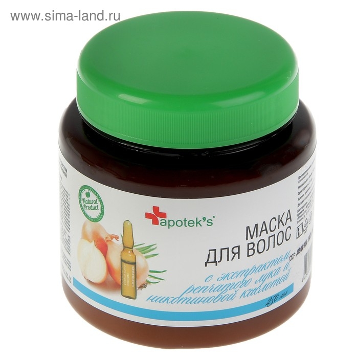 Маска для волос Apotek`s репейная, с экстрактом репчатого лука и никотиновой кислотой, 250 мл 2875397 Маска для волос Apotek`s репейная, с экстрактом репчатого лука и никотиновой кислотой, 250 мл 2875397