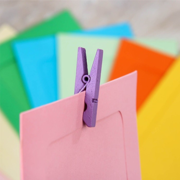 Набор фоторамок на прищепках Набор фоторамок на прищепках "Цветные моменты-мега", веревка, прищепки и фоторамки 10 шт., размер: 10 × 13 см, верёвка — 2 м