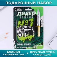 Подарочный набор 15 х 21 см «Лидер»: блокнот и ручка