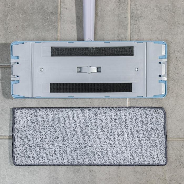 Швабра с отжимом и ведро Доляна: ведро с отсеками 10 л, 24×38 см, швабра плоская 32×12×120 см, насадка с карманами с двух сторон Швабра с отжимом и ведро Доляна: ведро с отсеками 10 л, 24×38 см, швабра плоская 32×12×120 см, насадка с карманами с двух сторон