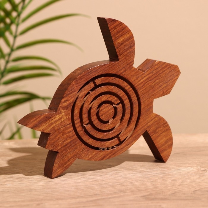 Головоломка-лабиринт  Головоломка-лабиринт "Черепашка" 15х15 см, дерево шишам