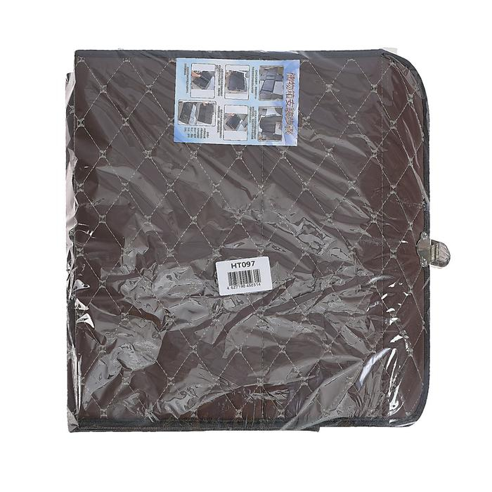 Органайзер кофр в багажник автомобиля HT-097, саквояж 48×32×30 см, коричневый, экокожа Органайзер кофр в багажник автомобиля HT-097, саквояж 48×32×30 см, коричневый, экокожа