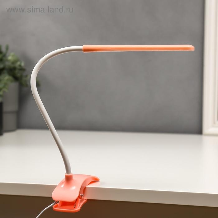 Лампа на прищепке Лампа на прищепке "3мейка" 1Вт 14 LED USB розовый 9х3,5х42 см RISALUX