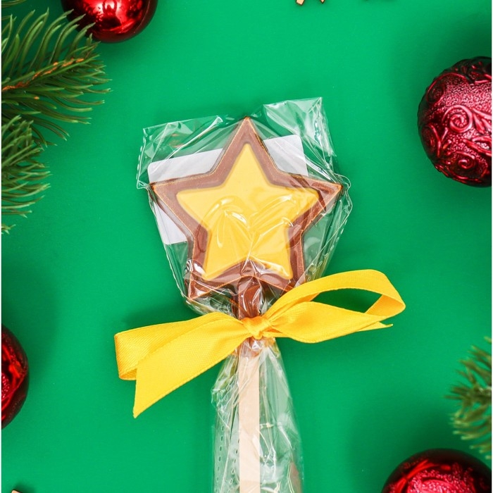 Новый год. Шоколад фигурный на палочке «Волшебная палочка», 20 г Новый год. Шоколад фигурный на палочке «Волшебная палочка», 20 г